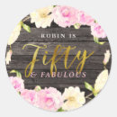 Search for fifty fabulous stickers 50th birthday party