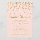 Search for gold confetti bridal shower invitations Pink and gold