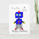 Search for robot birthday cards Boys