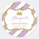 Search for purple princess baby shower stickers Crown