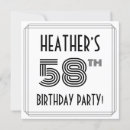 Search for 58th birthday invitations Elegant