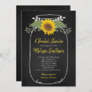 Search for sunflower mason jar invitations Chalkboard