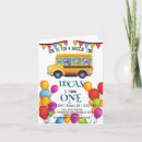 Search for school bus birthday invitations Boy