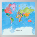Search for blue map art Retro
