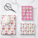 Search for pink santa claus wrapping paper Cute