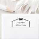 Search for black graduation return address labels Celebration
