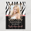 Search for zebra patterns cards invites For kids