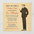 Search for gentleman birthday invitations Vintage