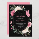 Search for pink and black baby shower invitations Floral
