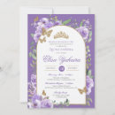 Search for purple sweet 15 invitations Butterflies