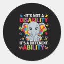 Search for disable round stickers Autistic