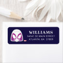 Search for kids birthday return address labels Marvel