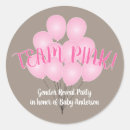 Search for pink balloon stickers Gender reveal party