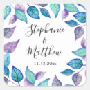Search for purple and teal wedding stickers Watercolor