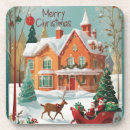 Search for snowfall coasters Merry christmas
