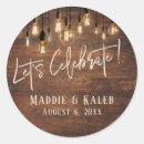 Search for string lights wedding stickers Typography