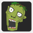 Search for zombie head stickers Halloween