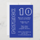 Search for royal blue and white birthday invitations Modern