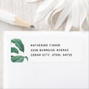 Search for tropical leaves return address labels Green