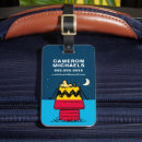 Recherche de camping bagages étiquettes Snoopy
