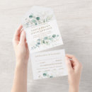 Search for green and gold wedding invitations Greenery