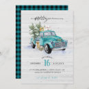 Recherche de fête de bleue turquoise noël invitations Aquarelle