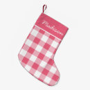 Recherche de rose et blanc chaussette de noël Rustique