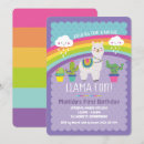 Search for alpaca party invitations Rainbow