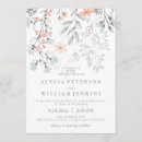 Search for coral grey wedding invitations Floral