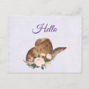 Recherche de fille de mode cartes postales Aquarelle