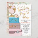 Search for around the world bridal shower invitations Watercolor