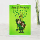 Recherche de leprechauns vœux cartes Pot d'or