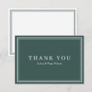 Search for emerald green white thank you cards Minimalist