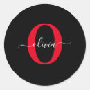 Search for red black and white stickers For her