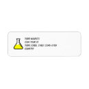 Search for chemistry return address labels Test tube
