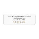 Search for gold flourish return address labels White