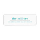 Search for turquoise and black return address labels Elegant