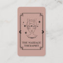 Search for massage therapist business cards Boho