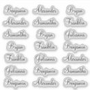 Search for two names stickers Black