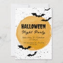 Recherche de pleine lune halloween invitations Aquarelle