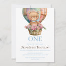 Search for teddy bear 1st birthday invitations Party