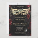 Search for red masquerade party invitations Gothic