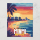 Search for coastal sunset postcards Palm tree illustration