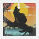 Search for cat silhouette ornaments Black