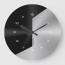 Recherche de noir argent horloges Moderne