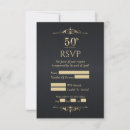 Search for 50th anniversary party rsvp cards Black