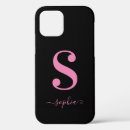 Search for pink and black monogram electronics Initial