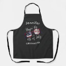 Search for funny holiday aprons Typography