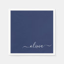Recherche de bleu foncé serviettes Monogramme