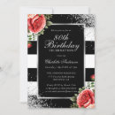 Search for black birthday invitations Floral